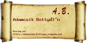 Adamcsik Bottyán névjegykártya
